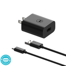 MOTOROLA 20W WALL CHARGER WITH 1M/3.3FT A2C CABLE Included - BLACK (LANE B RACK 4) (MOTOROLA 1 TURBO POWER 20W/USB)