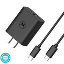 MOTOROLA 30W WALL CHARGER WITH 1M/3.3FT C2C CABLE Included - BLACK (LANE B RACK 4 MOTOROLA 2 TURBO POWER 30W/USB)