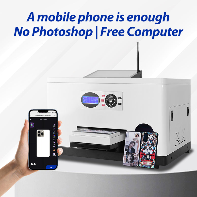 AI-Powered Mobile Cover Printer: Create Custom Phone Cases via WiFi & Bluetooth