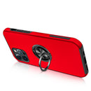 For iPhone 15 Pro CHIEF Oil Painted Magnetic Ring Stand Hybrid Case Cover - Red