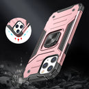 For iPhone 15 Robust Magnetic Kickstand Hybrid Case Cover - Rose Gold