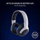 Razer Kaira Pro HyperSpeed Wireless Gaming Headset with Haptics for PlayStation 5 / PS5, PS4, PC, Mobile: Titanium 50mm Drivers - Hybrid Mic - Low Latency Bluetooth - 30 Hr Battery - White & Black  (ROOM)