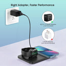 Seneo Wireless Charger Pad for iPhone and Watch, 2 in 1 Wireless Charging Station 7.5W for iPhone 14/14 Pro/14 Pro Max/13/12/11,  10W Qi Fast Wireless Charger for Galaxy S23/S22/Note20/Note10 - BLACK ( PA150A ) (LANE A RACK 6 )