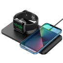 Seneo Wireless Charger Pad for iPhone and Watch, 2 in 1 Wireless Charging Station 7.5W for iPhone 14/14 Pro/14 Pro Max/13/12/11,  10W Qi Fast Wireless Charger for Galaxy S23/S22/Note20/Note10 - BLACK ( PA150A ) (LANE A RACK 6 )