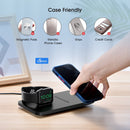 Seneo Wireless Charger Pad for iPhone and Watch, 2 in 1 Wireless Charging Station 7.5W for iPhone 14/14 Pro/14 Pro Max/13/12/11,  10W Qi Fast Wireless Charger for Galaxy S23/S22/Note20/Note10 - BLACK ( PA150A ) (LANE A RACK 6 )