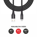 Loose (Pack of 20) Counter Box - 5FT Fast Charging Cable [USB - Type C (PD)] - Black w/ Black Shell (26)