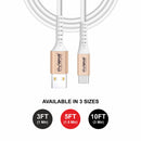 Loose (Pack of 20) Counter Box - 5FT Fast Charging Cable [USB - Type C (PD)] - White w/ Golden Shell (20)