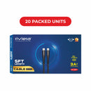Loose (Pack of 20) Counter Box - 5FT Fast Charging Cable [Type C - Type C (PD)] - Black w/ Black Shell (29)