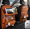 PU Leather Car Organizer - Multifunctional Waterproof Seat Back Storage Bag with Tray