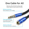 Headphone Extension Cable 4 Pole 15ft, TRRS 3.5Mm AUX Extension with Microphone